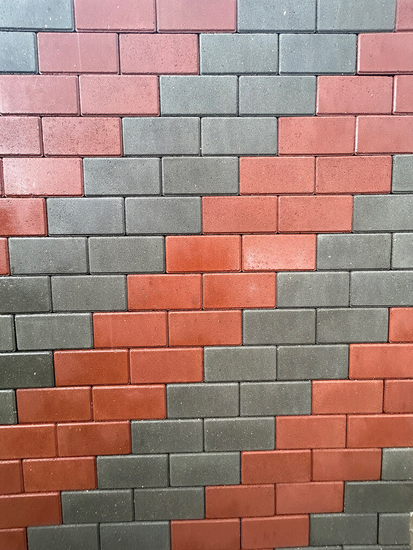 Композиция №4. Брусчатка серый/красный