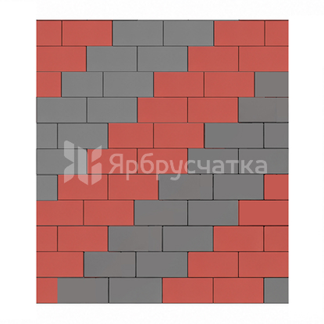 Композиция №4. Брусчатка серый/красный
