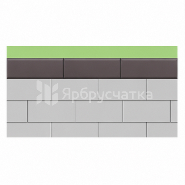 Бордюр тротуарный, коричневый