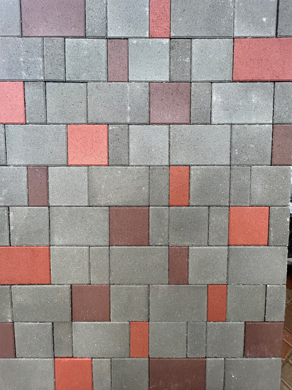 Композиция №1. Город серый/красный/коричневый