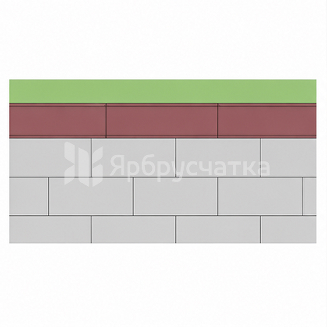 Бордюр тротуарный, красный