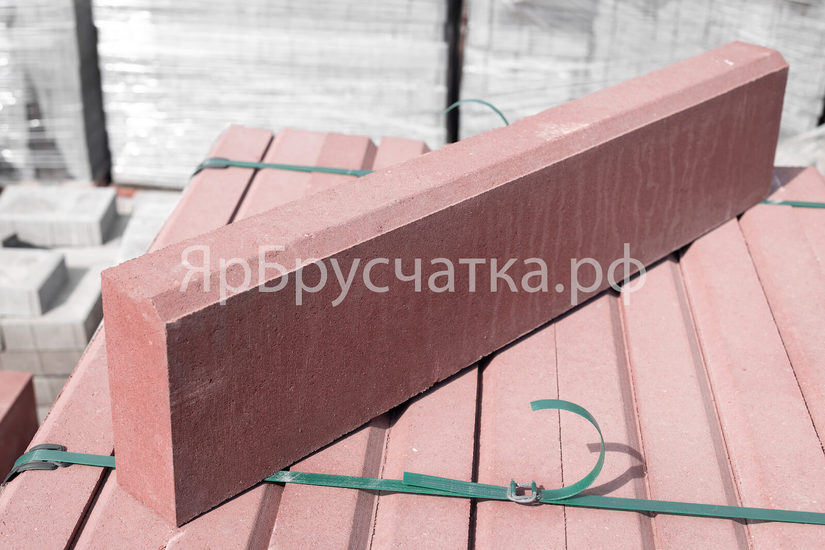 Бордюр дорожный БР100.30.15, коричневый