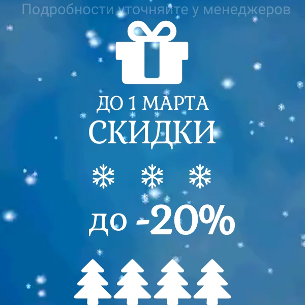 Зимние месяца дополнительная скидка до -20%!
